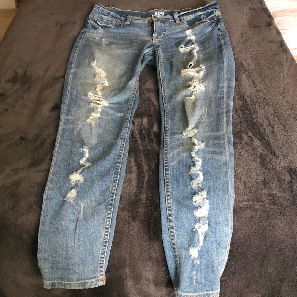 Distressed jeans